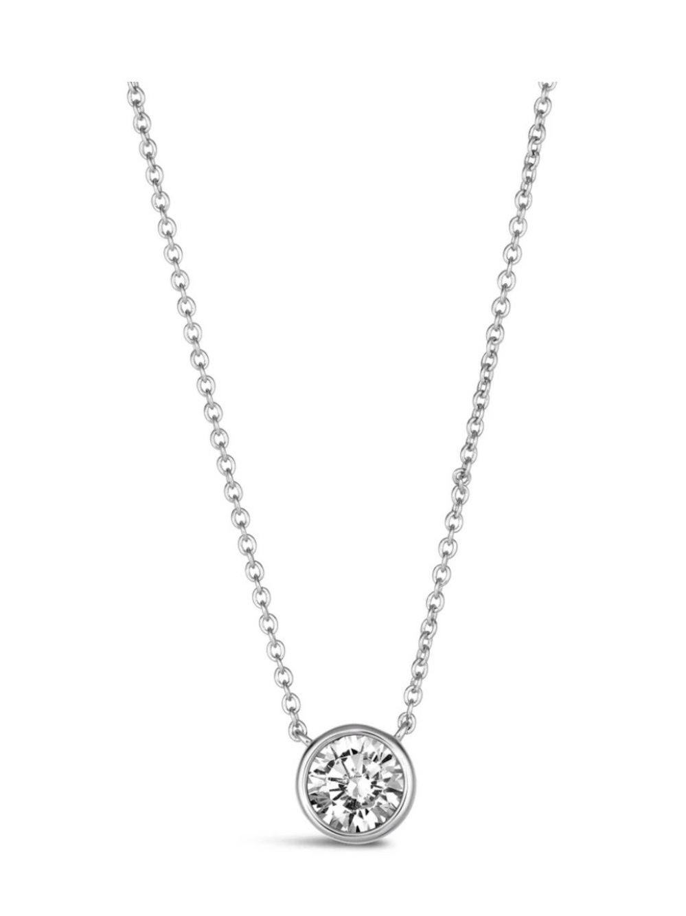 Anna Zuckerman one Carat necklace Bezel Solitaire - Picture 2 of 2